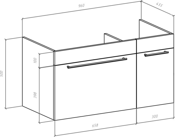 Тумба под раковину Bellezza Альдо 100 4638917090072